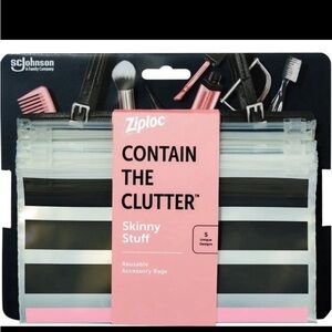 Ziploc Brand Chic Collection Skinny Stuff Accessory Bags 5 Designs 
New